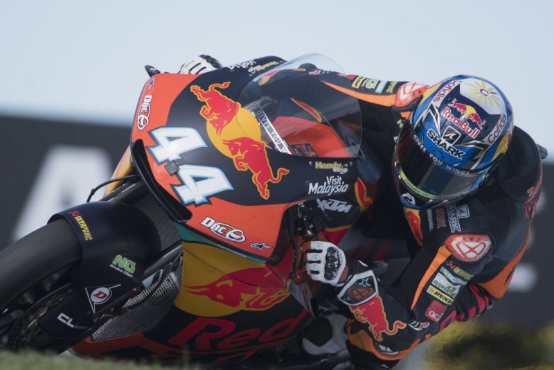 AUSTRALIA - OCTOBER 26:  Bradley Smith of Great Britain and Red Bull KTM Factory Racing starts from box during free practice for the 2018 MotoGP of Australia at Phillip Island Grand Prix Circuit on October 26