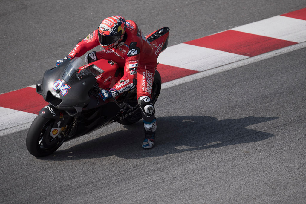 KUALA LUMPUR, MALAYSIA - FEBRUARY 08: Andrea Dovizioso of Italy and Ducati Team heads down a straight during the MotoGP Tests In Sepang at Sepang Circuit on February 08, 2019 in Kuala Lumpur, Malaysia. (Photo by Mirco Lazzari gp/Getty Images)