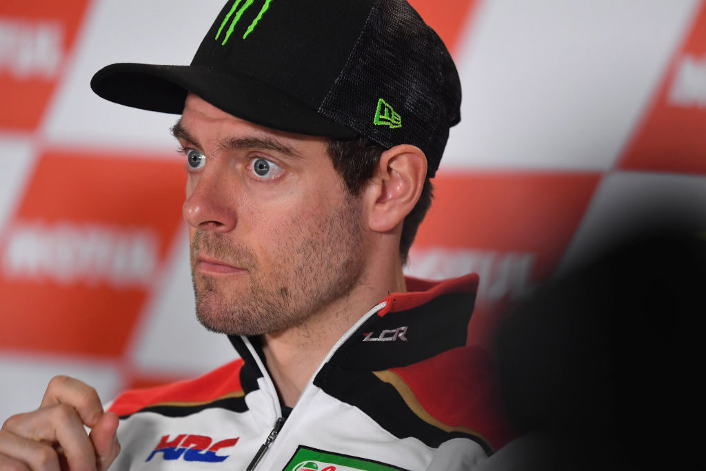 RIO HONDO, ARGENTINA - MARCH 28: Cal Crutchlow of Great Britain and LCR Honda looks on during the press conference pre-event during the MotoGp of Argentina - Previews on March 28, 2019 in Rio Hondo, Argentina. (Photo by Mirco Lazzari gp/Getty Images)
