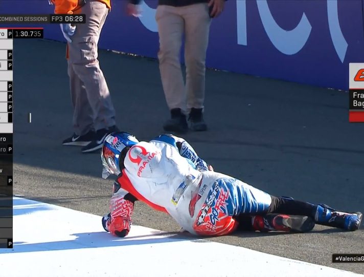 bagnaia crash fp3 valencia