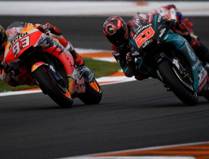 MotoGP, Capirossi: “Quartararo non può ancora battere Marquez” MotoGP, Marc Marquez e Fabio Quartararo