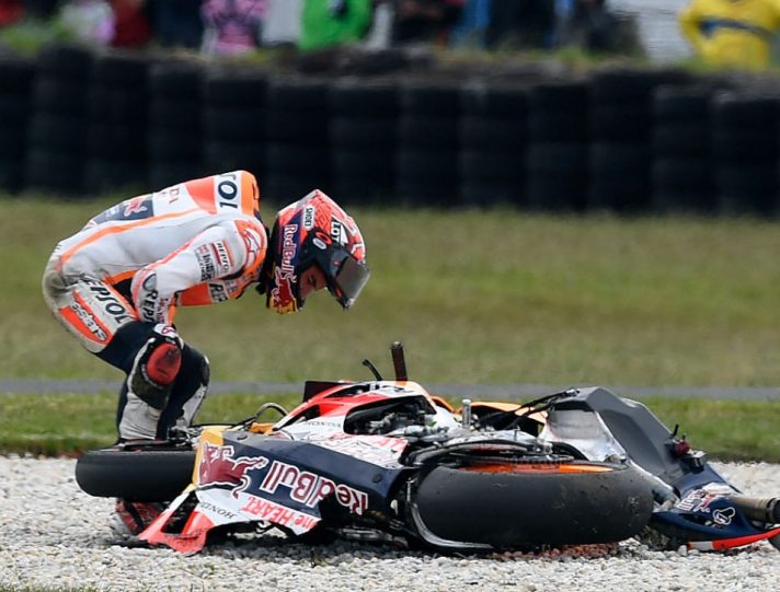 MotoGP, Marc Marquez cade a Phillip Island 2016