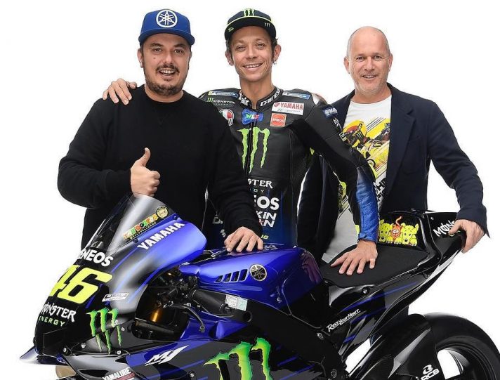 Valentino Rossi con Uccio e Alberto Tebaldi