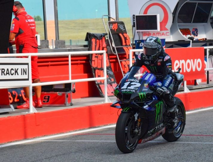 LIVE MotoGP Misano/2 Qualifiche: pole di Vinales, 7° Valentino Rossi MotoGP, Maverick Vinales a Misano