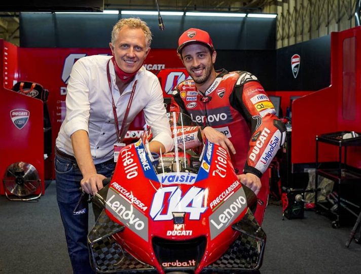 MotoGP, Andrea Dovizioso e il manager Simone Battistella