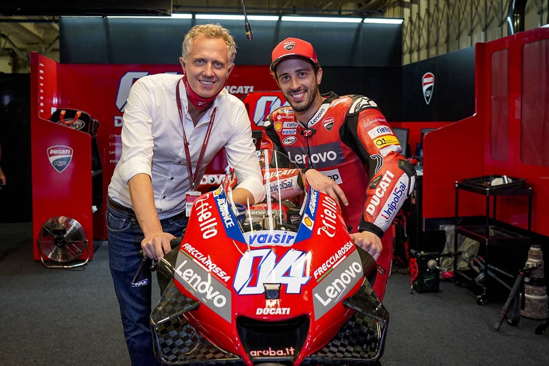 MotoGP, Andrea Dovizioso e il manager Simone Battistella