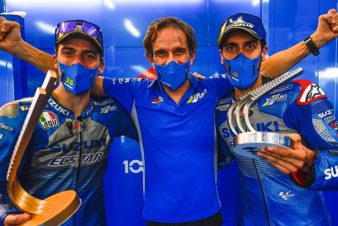 MotoGP, Davide Brivio con Alex Rins e Joan Mir