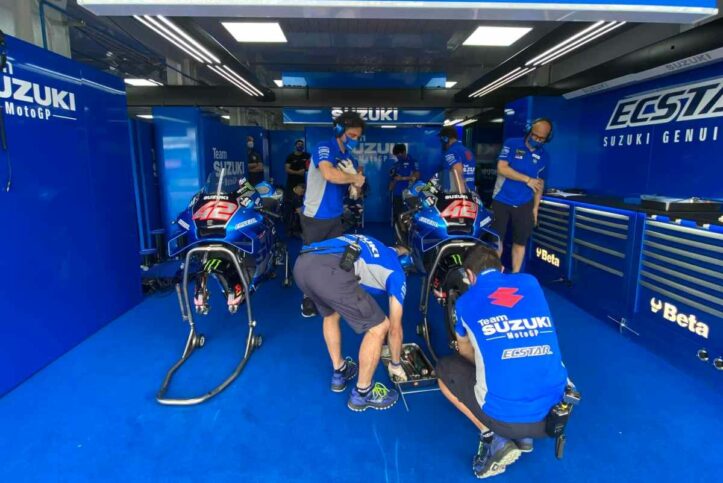 MotoGP, tecnologia militare ai box: sistema radio senza WiFi per Suzuki MotoGP, Box Suzuki Ecstar
