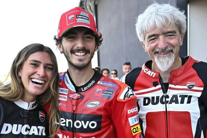 MotoGP, Pecco Bagnaia: “Il mio lavoro è difficile e stressante” MotoGP, Pecco Bagnaia con Domizia e Dall'Igna