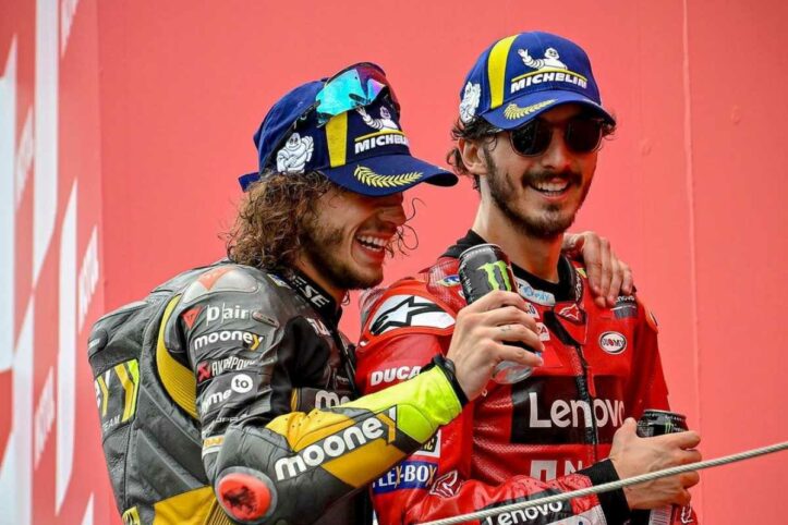 MotoGP, Valentino Rossi: giochi di squadra per Pecco Bagnaia MotoGP, Bezzecchi e Bagnaia