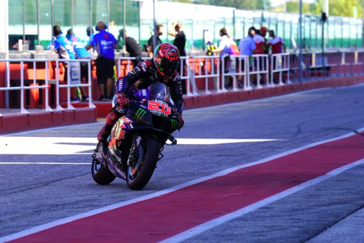 MotoGP: Quartararo, primo contatto col motore 2023 “Un bel passo avanti” quartararo test misano, motogp