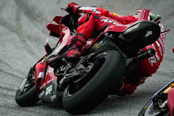MotoGP, Pecco Bagnaia sulla Ducati Desmosedici