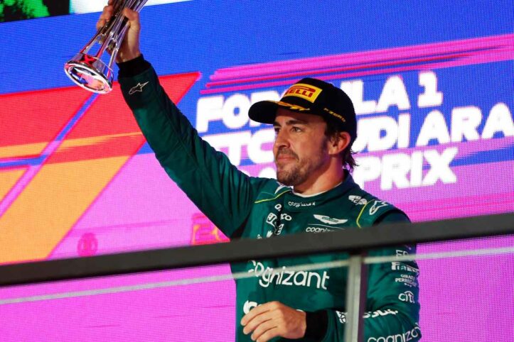 Fernando Alonso podio GP Arabia Saudita F1