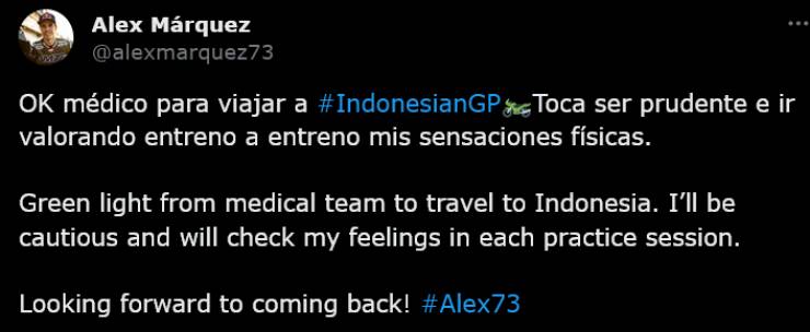 MotoGP, Alex Marquez jalan kaki di Indonesia: Donasi dokter oke
