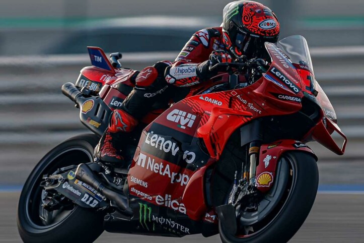 MotoGP Qatar, Pecco Bagnaia sorpreso: problema di gomma