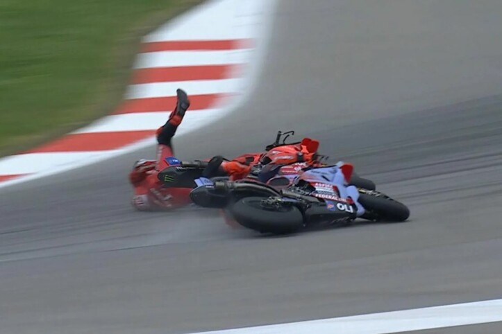 MotoGP Portimao incidente Bagnaia Marquez